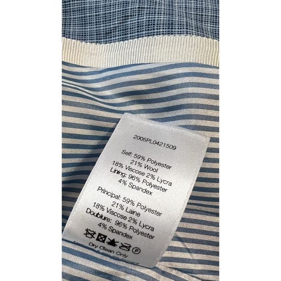 Veronica Beard Dickey Diego Blazer Jacket Blue Plaid Double Breasted Size 6 - Picture 5 of 10